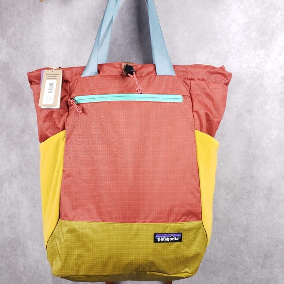 Patagonia Other - Patagonia Ultralight Black Hole Tote Pack Backpack Patchwork Red Cabin Gold 27L